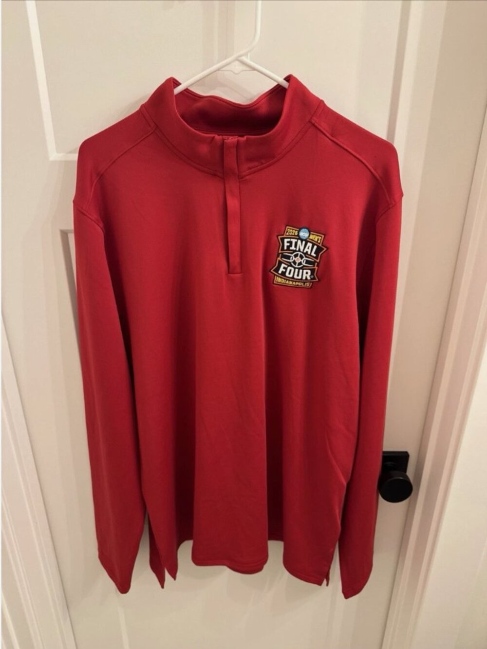 2026 NCAA Men’s Final Four Indianapolis College Basketball Red 1/4 Zip Sz L NWT
